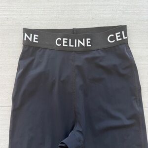 Celine Black and White logo leggings